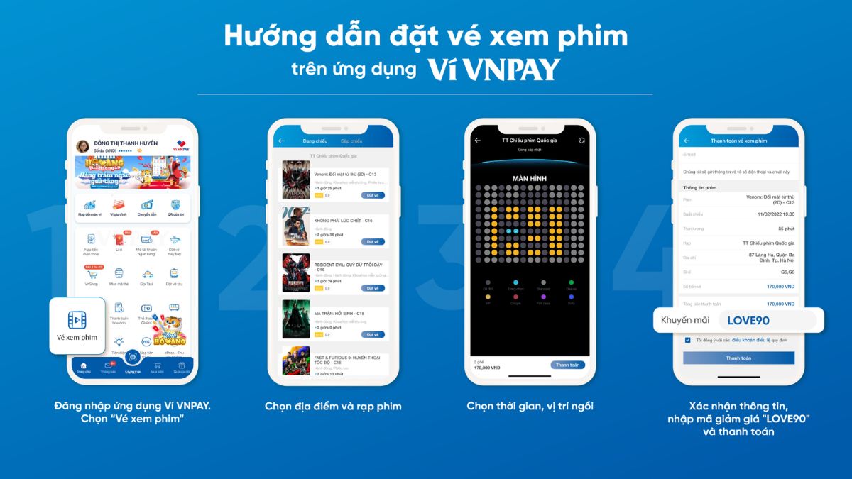 Cách Đặt vé xem phim qua Ví VNPAY