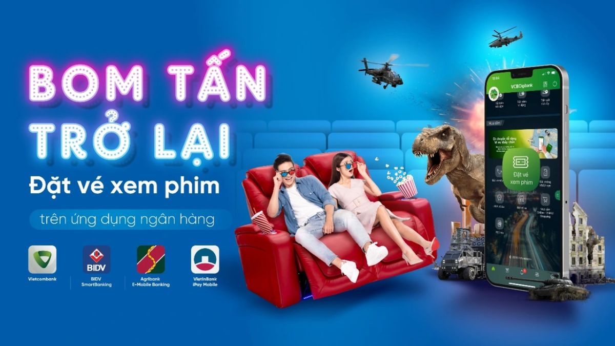 Cách Đặt vé xem phim qua app ngân hàng